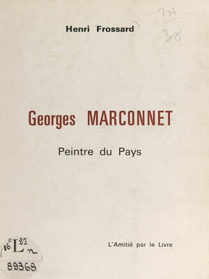 cover image of Georges Marconnet